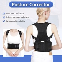Support dorsal universel noir pour correction de posture, idéal pour le bureau, l'entraînement et le fitness, en néoprène