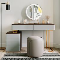 Offre Spéciale tables de maquillage de luxe armoire moderne pour chambre à coucher commode de maquillage coiffeuse ensemble table de maquillage nordique design avec miroir