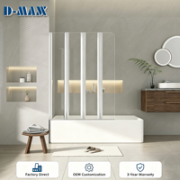 Paroi de douche pliante multi-panneaux moderne DMAN pour baignoire, gain de place, enclos en verre pour salle de bain