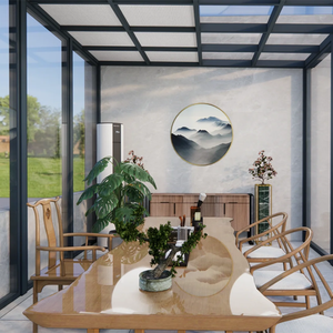 Véranda <span class=keywords><strong>de</strong></span> <span class=keywords><strong>jardin</strong></span> avec <span class=keywords><strong>toit</strong></span> <span class=keywords><strong>plat</strong></span> et verre trempé pour retraites en plein air - Product Image 2