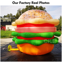 Modèle de hamburger gonflable géant pour la publicité des restaurants de restauration rapide, réplique de hamburger gonflable personnalisée pour la promotion en extérieur