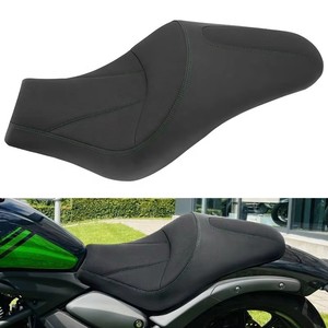 Siège de moto pour <span class=keywords><strong>Kawasaki</strong></span> <span class=keywords><strong>Vulcan</strong></span> <span class=keywords><strong>S</strong></span> 650 VN650 EN650, siège double en cuir noir de remplacement 2015-2023 - Product Image 1
