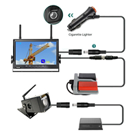 Système de caméra de grue sans fil avec zoom 30x, moniteur DVR, surveillance des angles morts, caméra de crochet de grue, contrôle par tablette et batterie externe pour grue à tour