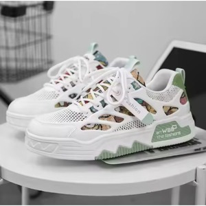 Zapatillas Deportivas Retro Personalizadas para Hombre, Modelo 2025, Transpirables, con Plantilla de PU de Alta Calidad, Malla, con Cordones, Blancas, que Aumentan la Altura - Product Image 6