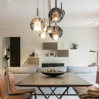 Lustre de plafond G9 au design moderne pour salle à manger de taille moyenne
