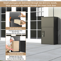 Smartstone Outdoor Metall-Paketbox Groß mit Elektronischem Codeschloss Wasserdichter Sicherer Stahl-Paketkasten zur Wandmontage