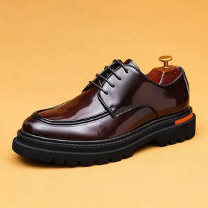 Chaussures Oxford pour hommes de style britannique de haute qualité, en cuir véritable, imperméables, pour le bureau, les occasions formelles, les mariages - Product Image 1