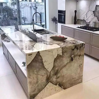 Prix de gros pierre naturelle de luxe dalles de quartzite Pandora Brésil pierre naturelle patagonie marbre blanc