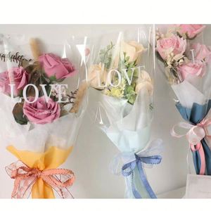 Sacs d'emballage pour bouquets de roses en OPP imperméables JIEMI pour la Saint-Valentin avec coussin thermoscellant et impression en gravure, origine Zhejiang - Product Image 4