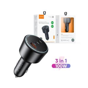 <span class=keywords><strong>VIDVIE</strong></span> LED Light Dual <span class=keywords><strong>Tipo</strong></span> <span class=keywords><strong>C</strong></span> 100W USB 60W <span class=keywords><strong>Cargador</strong></span> de coche de carga rápida para computadoras portátiles Teléfonos móviles - Product Image 1
