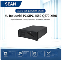 SEAN SIPC-4580-Q670-XB01 Intel 12/13/14 Gen Core I3/i5/i7/i9 LGA1700 DDR5 4400 128GB M.2 NVMe SATA Windows 10/11 PC industriel
