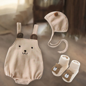 Ensemble de vêtements pour bébé en coton biologique coloré pour nouveau-né, barboteuses de printemps pour bébé, coffret cadeau pour bébé - Product Image 5