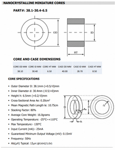 Bande de ruban nanocristallin Mini Nano Core offrant des caractéristiques magnétiques optimisées pour les opérations haute fréquence - Product Image 6