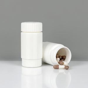 Flacon vide en plastique pour pilules et capsules, multi-spécifications, avec bouchon à vis de sécurité à roulettes - Product Image 4
