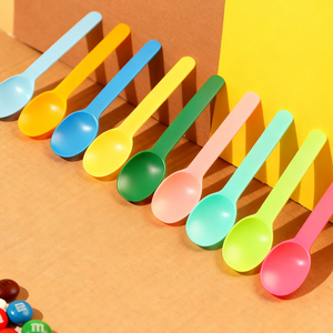 ช้อนทำจากแป้งข้าวโพดแบบปรับแต่งได้ ช้อนโยเกิร์ตย่อยสลายได้ทางชีวภาพ ช้อนไอศกรีมแบบใช้แล้วทิ้งที่เป็นมิตรกับสิ่งแวดล้อม - Product Image 3