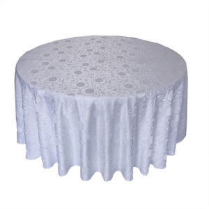 Wasbare polyester ronde bruiloftstafelkleed voor buffettafel - Product Image 2