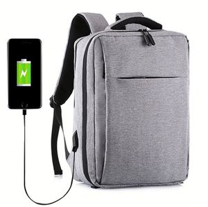 Business <b>Laptop</b> <b>Backpack</b> Waterproof Nylon with USB Feature Polyester Lining Zipper Closure for Conferences - Product Image 1