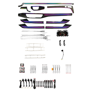 Für Audi A4 B9 S4 2017-2024 Ambientebeleuchtung Laser-Sternenhimmel 1:1 Formgefertigtes Zierleisten-Set Perfektes Armaturenbrett-Set 33 LED-Leuchten Konturbeleuchtung Plug & <span class=keywords><strong>Play</strong></span> - Product Image 1