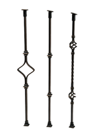 Balustre en fer forgé avec motif floral, pour balustrade intérieure et extérieure, pour balcon et escalier