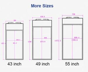 43 55 Pouces Suspendus Double Face Fenêtre Suspendue Affichage Double Écran Signalisation Numérique et Affichages Intérieur Haute Luminosité - Product Image 5