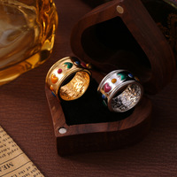 Hochwertiger 18K Vergoldeter Edelstahl-Ring mit Liebesdesign, Luxuriöser Modeschmuck für Hochzeiten, Schlichte Persönlichkeit mit Glanz