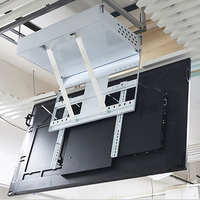 OEM/ODM 60KG Penyangga TV Elektrik Tersembunyi dengan Motor untuk TV Berat, Lift TV Lipat di Langit-langit untuk Ruang Tamu