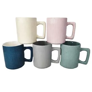 2024 Thiết kế phổ biến cà phê Mug màu men nổi Mug gốm