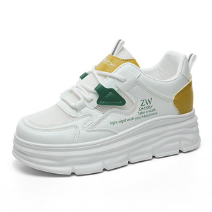 Zapatos de Mujer 2026, Casuales, con Suela Gruesa, Primavera/Verano, de Cuero PU, con Cordones, Impermeables, de Suela Plana - Product Image 5