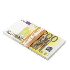 24k金箔欧元500钞票钱新年礼物钱塑料支架
