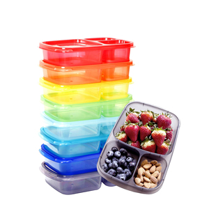 Colorful Takeaway Microwavable BPA Free Reusable Leakproof High Capacity <b>Plastic</b> Food Storage Lunch <b>Boxes</b> Containers <b>Plastic</b> Lid - Product Image 1