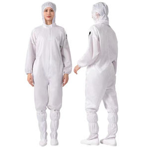 食品産業の作業服作業帯電防止衣類衣服<span class=keywords><strong>ESD</strong></span>クリーンルームスーツフード付き帯電防止スモック - Product Image 1