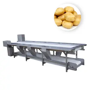 Factory Supply Price Farm Potato Onion Apple Tomato Vegetable Fruit picking selecting table Double Layer Sorting Conveyor