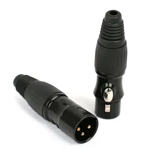 XLR Mic Cable Connector Microphone Black Male To Female MIC 3 Pin Xlr Connector