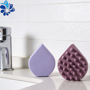 Brosse de massage du cuir chevelu en silicone, forme goutte d'eau, 15-20 cm, pour les soins capillaires et le nettoyage du cuir chevelu - Product Image 2