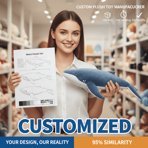 ODM OEM Juguete de Peluche Personalizado de Ballena Nueva Atlántica, Mascota de Peluche, Servicio Profesional, Merchandising de Marca, Regalo Original - Product Image 2