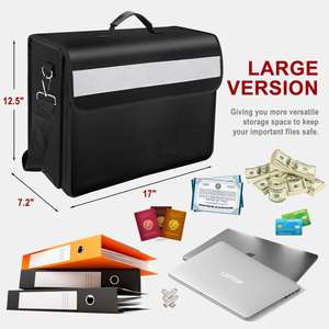 Sac Organisateur de Documents Ignifuge et Imperméable en Gel de Silice, Portable, pour Rangement et Sécurité Multi-Niveaux - Product Image 6
