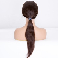 Perruque lace front wig remy naturelle HD, cheveux humains européens vierges, nœuds simples, queue de cheval, couleur marron naturel, nouvel arrivage