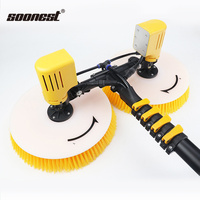 Outils de brosse AC/DC 3.5M 5.5M 7.5M pour le nettoyage des panneaux photovoltaïques Machine de nettoyage de panneaux solaires