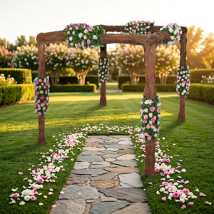 Mandap Artificial Encantado con Diseño de Bosque - Product Image 3