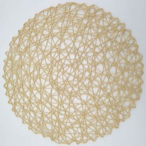 Napperons de table ronds écologiques en corde de papier tressée colorée, vente en gros à prix abordable, napperons de Noël - Product Image 2