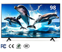 Téléviseur intelligent QLED 4K UHD à écran plat sans cadre ultra-large de 98 pouces, WebOS/Google/Android, WiFi BT, 1,5+8 Go de stockage, pour usage hôtelier