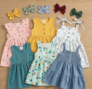 ชุดเดรสเด็กผู้หญิงพรีเมียมประจำปี 2026 สำหรับฤดูร้อน ไซส์ 0-14 ปี เสื้อตาข่าย คละแบบ ล้างสต็อก รุ่น CN;FUJ หมายเลข 418 พร้อมส่ง ไม่มีแบรนด์ - Product Image 2