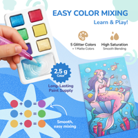 Joycat Ensemble de jouets de dessin en plastique, livre de coloriage à l'aquarelle pour enfants de 4 à 8 ans, unisexe
