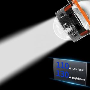 Venta al por mayor barato de alta potencia 130W Universal coche láser Led azul película H4 H7 9005 9006 3 pulgadas Bi Led proyector lente Retrofit faro - Product Image 6