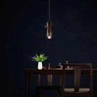 Lámpara de Techo Colgante de Cristal de Estilo Nórdico Moderno Minimalista, para Comedor, Sala de Estar, Dormitorio, con Alimentación CA