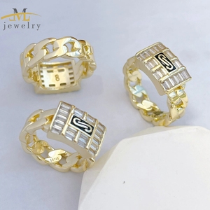 Оптовое кольцо JML из позолоченного 14-каратного золота с кубическим цирконием, модное, высококачественное, в стиле хип-хоп, европейское и американское, модель «Монако» - Product Image 5