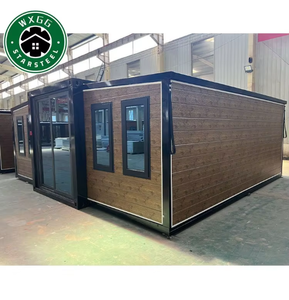 Casa contenedor prefabricada modular de lujo de 20-40 pies lista para usar, casa contenedor plegable de acero con baños - Product Image 1