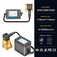 Pistolet de marquage laser à fibre portable avec tête légère pour les pièces difficiles d'accès, les soudures et les espaces étroits