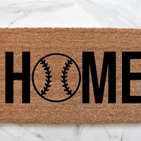 Baseball-Homeplate-förmige Kokosfaser-Fußmatten