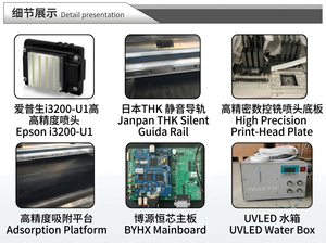 เครื่องพิมพ์อิงค์เจ็ท UV แบบไฮบริดสำหรับงานอุตสาหกรรม ขนาด 600 มม. ใช้งานง่าย รองรับวัสดุ Flex/PVC ใช้หัวพิมพ์ EPS0N I3200-U1 จำนวน 3 ถึง 4 หัว - Product Image 3